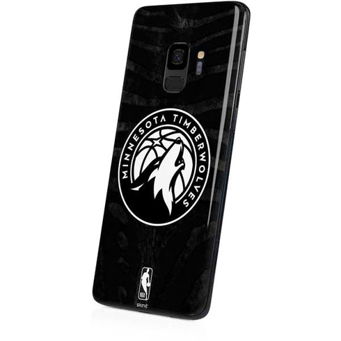 NBA Minnesota Timberwolves Black Animal Print Galaxy S9 Skin